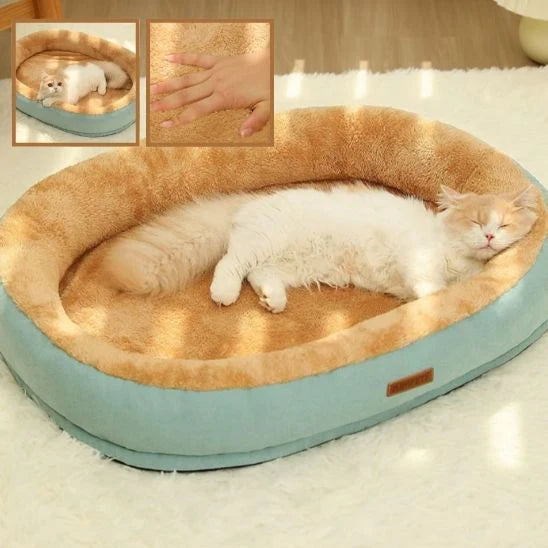 Mon Jolie Chat Coussin Ovale pour Chat, 50 x 40 cm