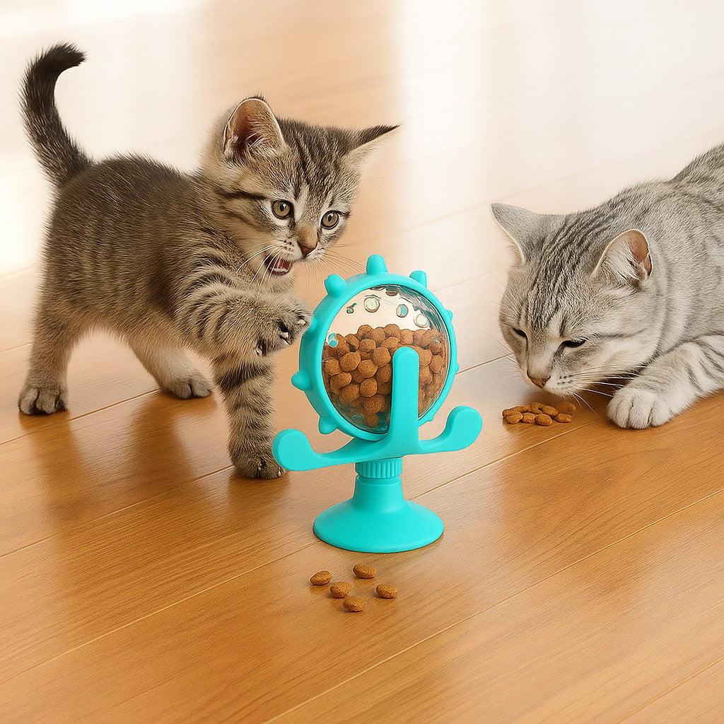 distributeur croquette chat forme de roue