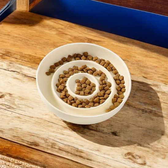 gamelle anti glouton ronde blanche