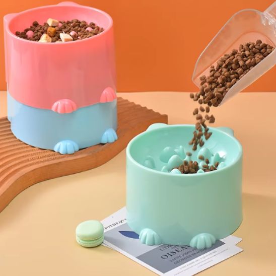 gamelle anti glouton rose pale