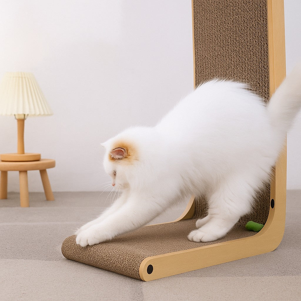 griffoir chat avec chat blanc magnifique