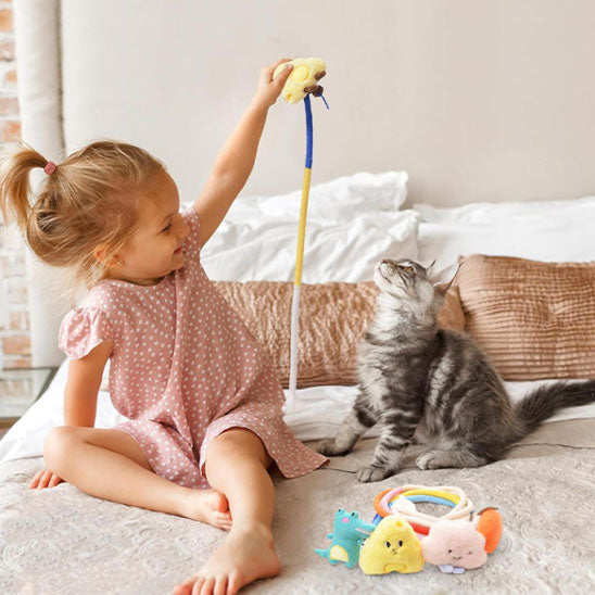 jeux chat avec enfant