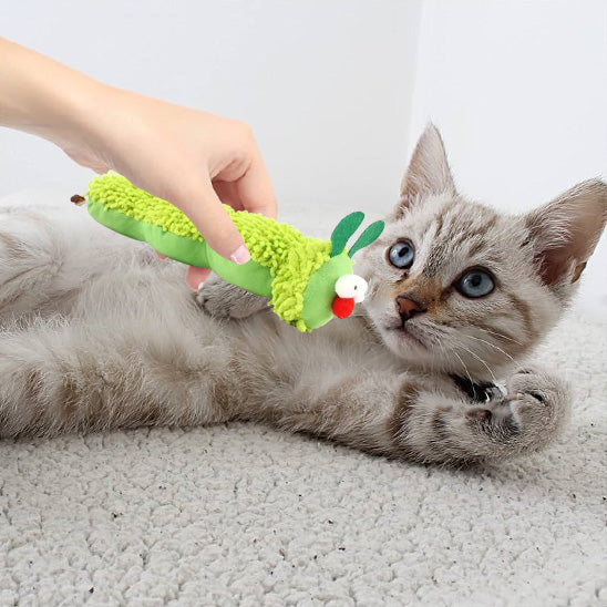 jouet chat chenille amusante