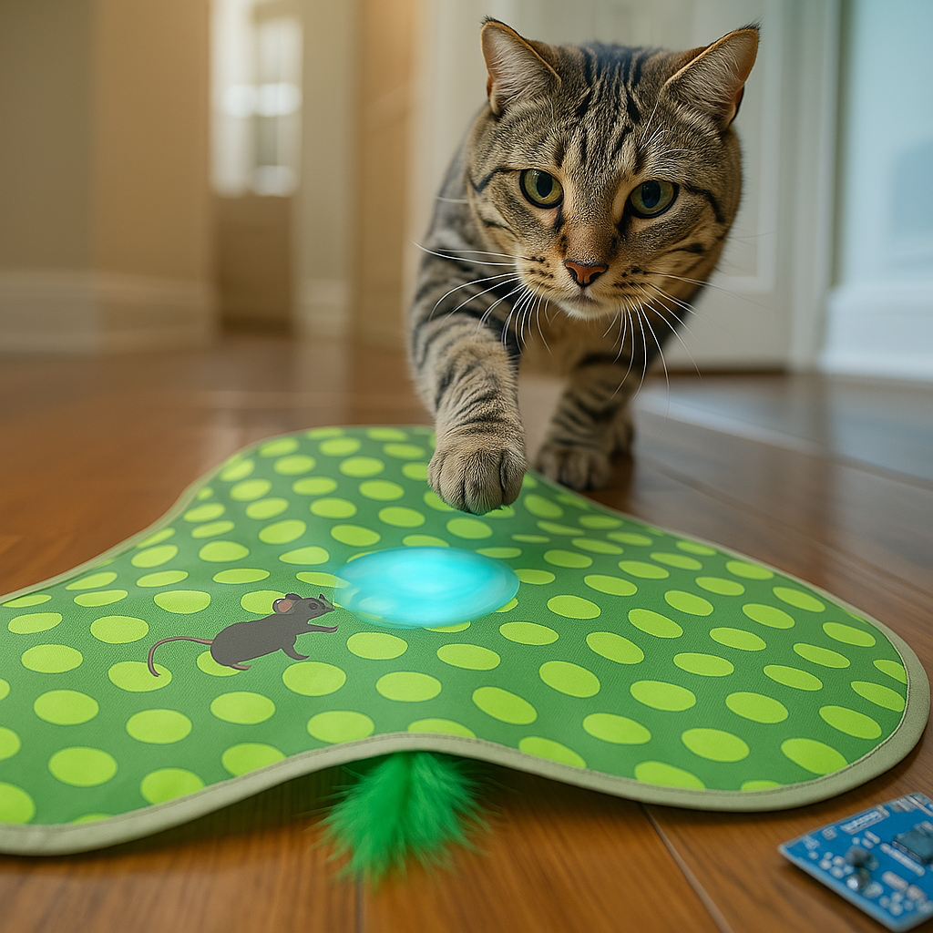 jouet chat en mode de chasse