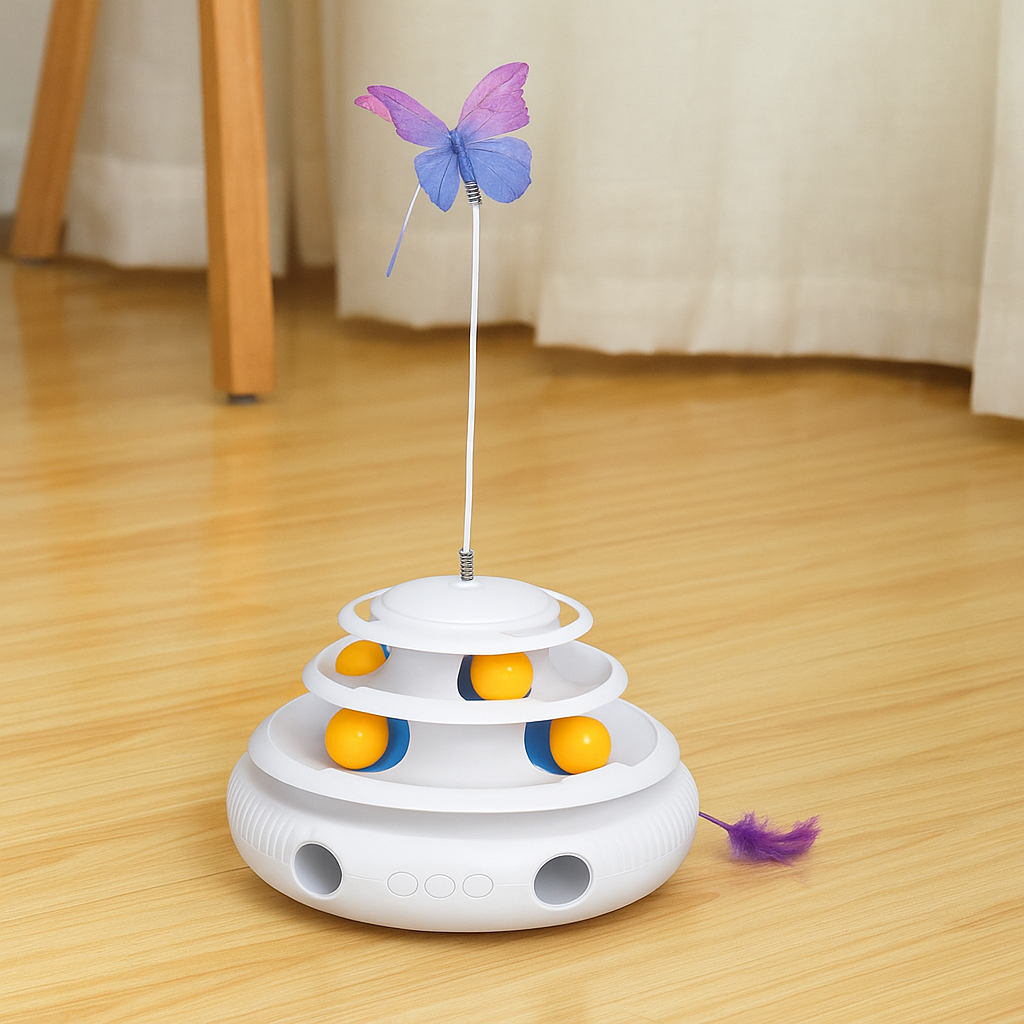 jouets interactifs pour chat papillon