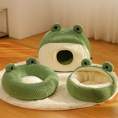 niche pour chat grenouille confortable