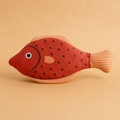 chat jouet poisson orange amusant