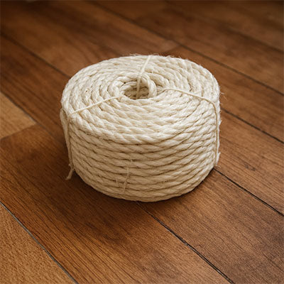 corde arbre a chat robuste et pratique blanc