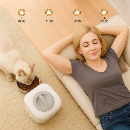 Distributeur Automatique de Croquettes Chat 4 Repas