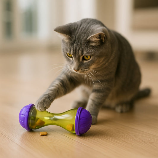 distributeur de croquettes pour chat forme os