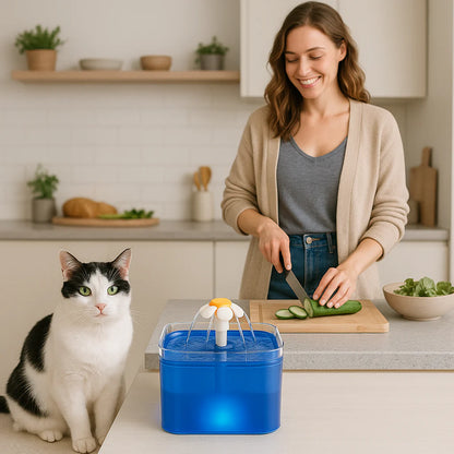 Mon Jolie Chat Fontaine à Eau pour Chat 2L avec LED