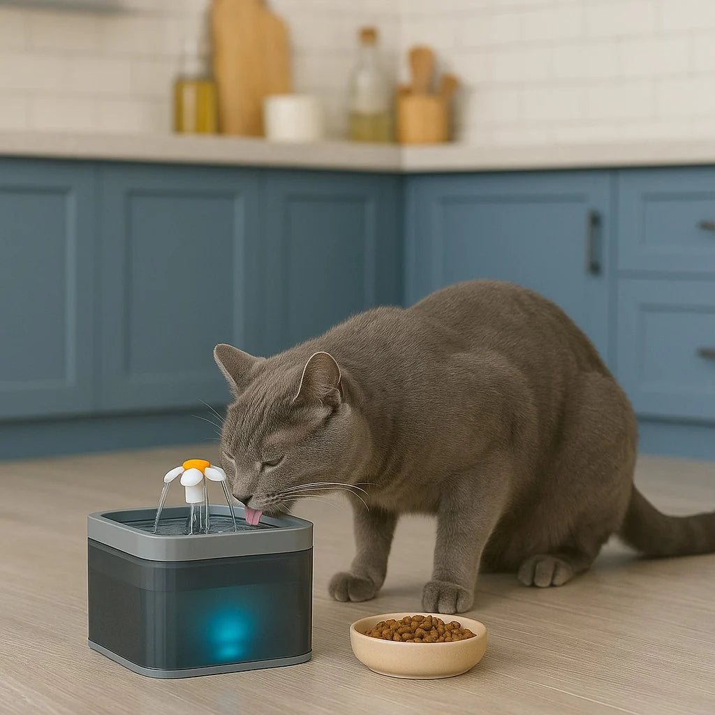 Mon Jolie Chat Fontaine à Eau pour Chat 2L avec LED