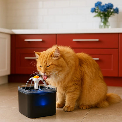 Mon Jolie Chat Fontaine à Eau pour Chat 2L avec LED