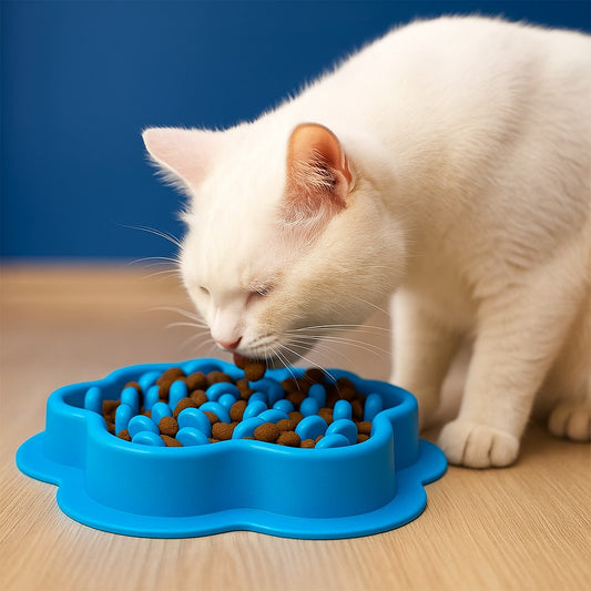 gamelle anti glouton chat fleur robuste