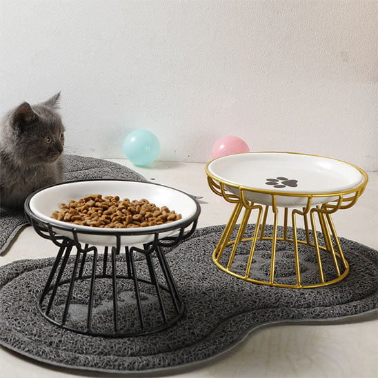 gamelle chat noire doree sublime