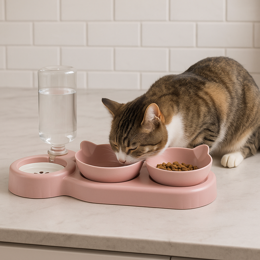 gamelle chat robuste rose transparent