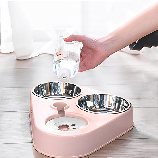 gamelle pour chat rose et pratique