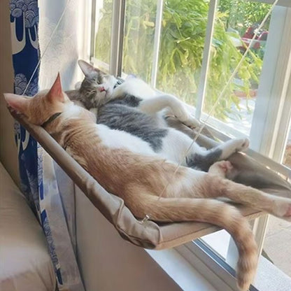 hamac chat fenetre beige et confortable