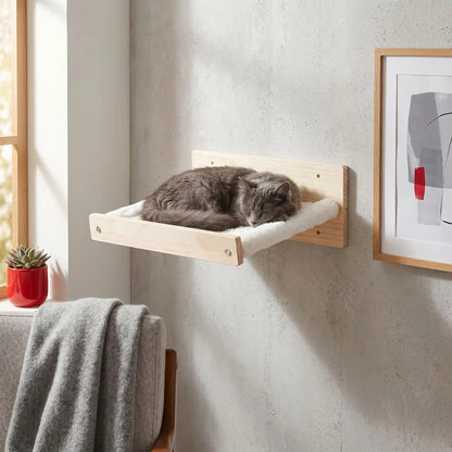 hamac mural pour chat rectangle et pratique