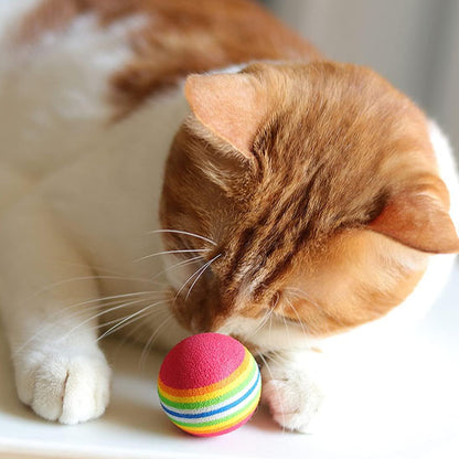 jeux chat avec un chat jaune et une balle