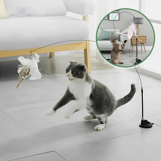 Jouet pour Chat Magic Feather avec Plume – Canne 90 cm