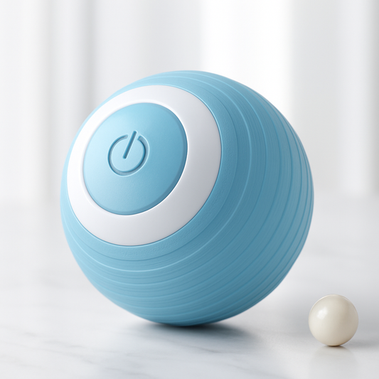 jouet pour chat balle intelligente bleue