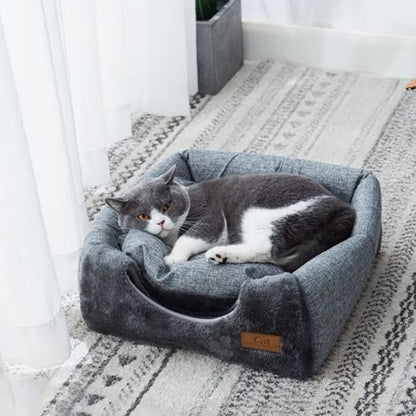 lit chat pliable et gris