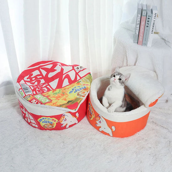 maison pour chat de style japonais de forme ronde et profond pour que les chats se sentent en sécurité
