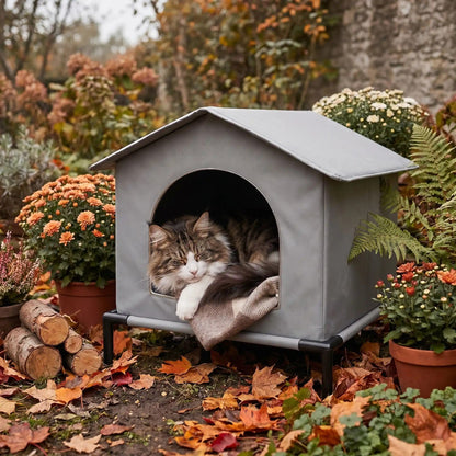 maison pour les chats chaude