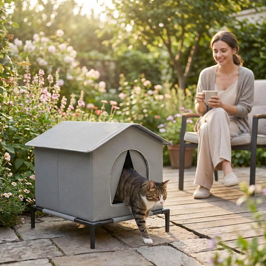 maison pour les chats spacieuse et chaude