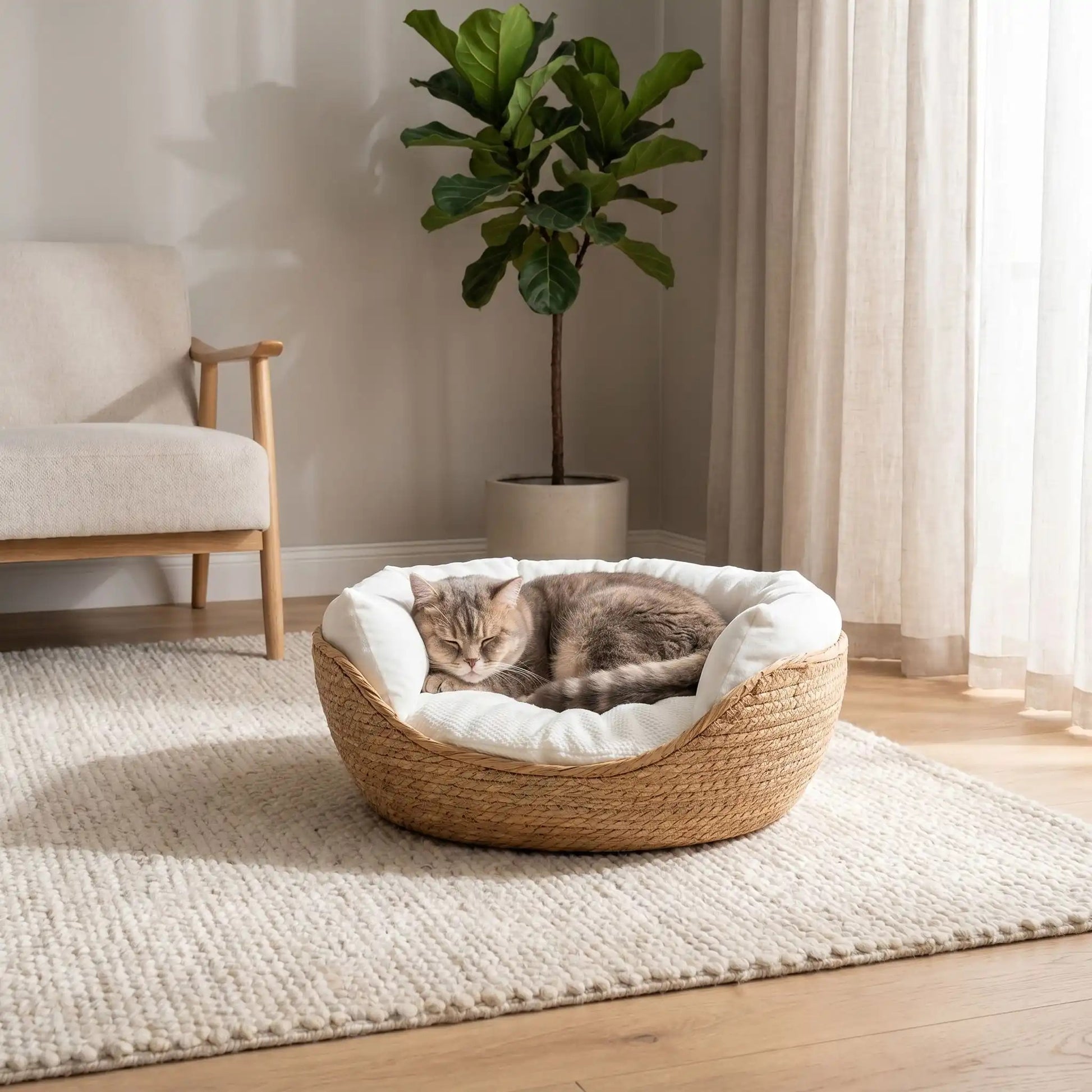 panier osier pour chat grand douillet et sécurisant