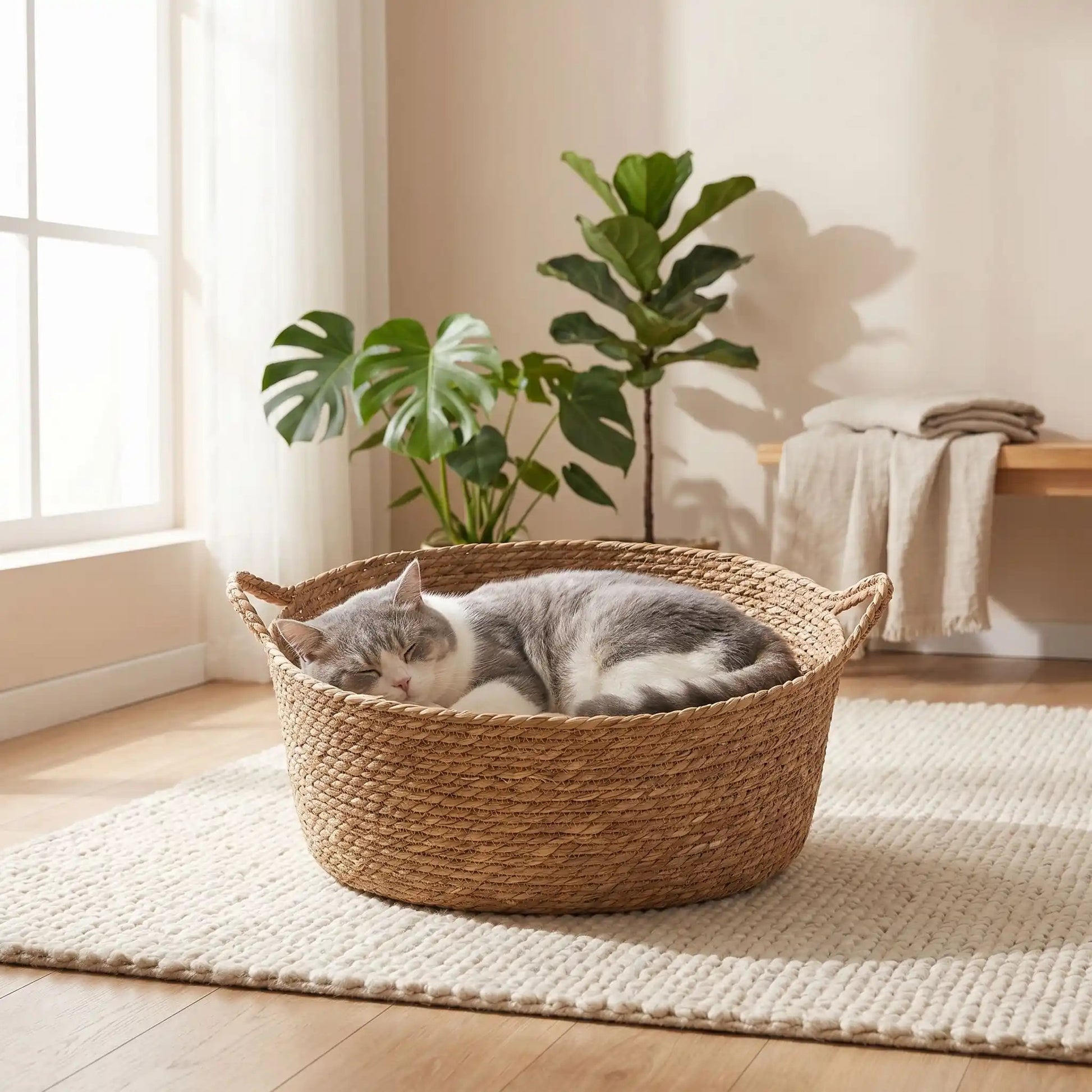 panier osier pour chat magnifique