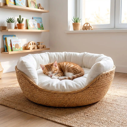 panier-osier-pour-chat-sécurisant