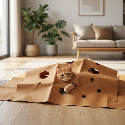 tapis pour chat carton rigide